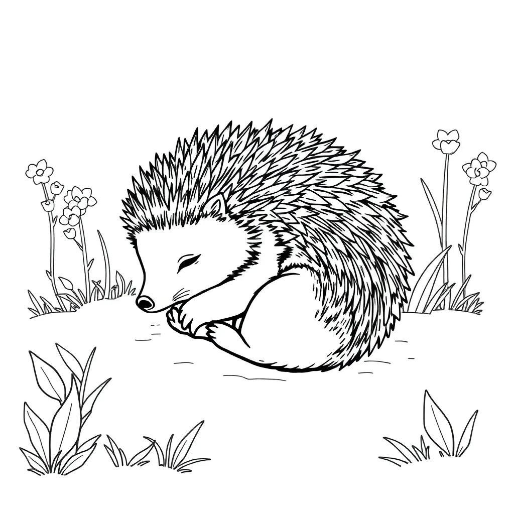 Hedgehog coloring page