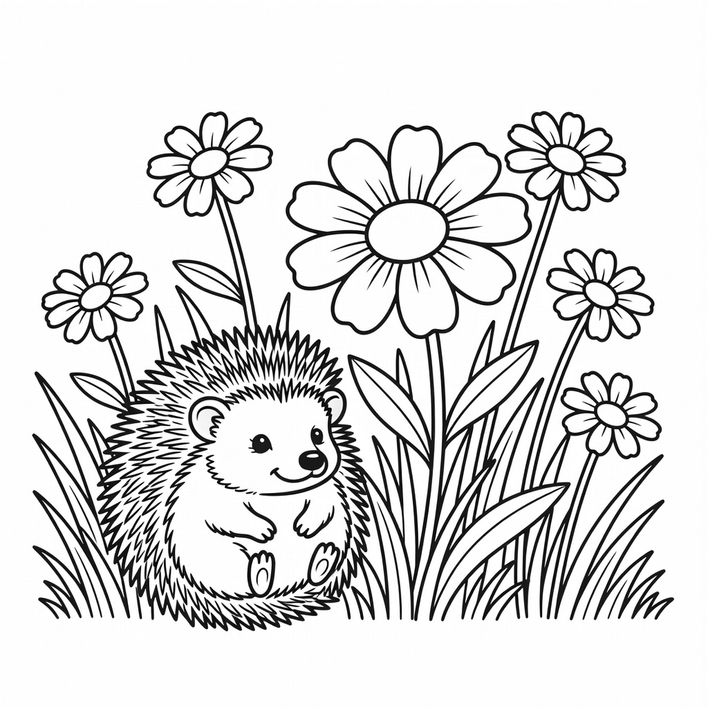 Hedgehog coloring page