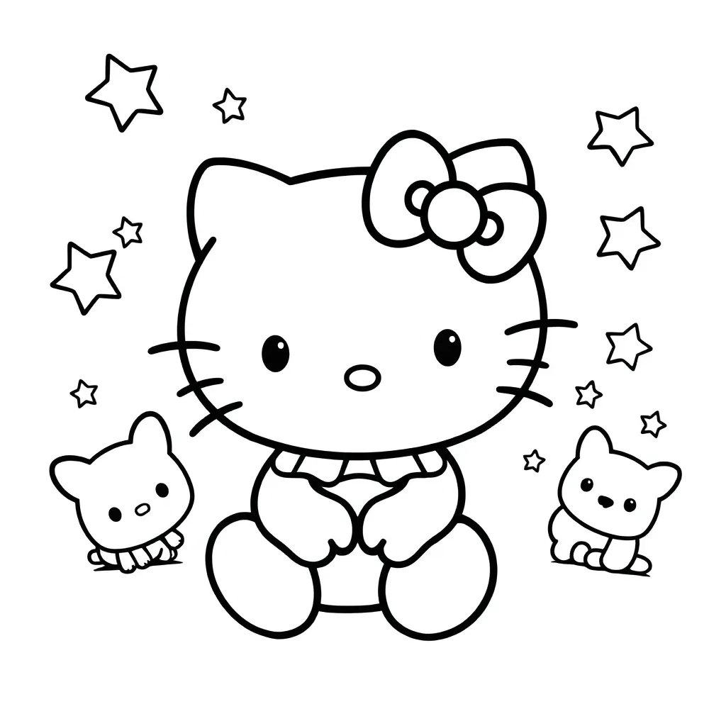 Hello Kitty coloring page