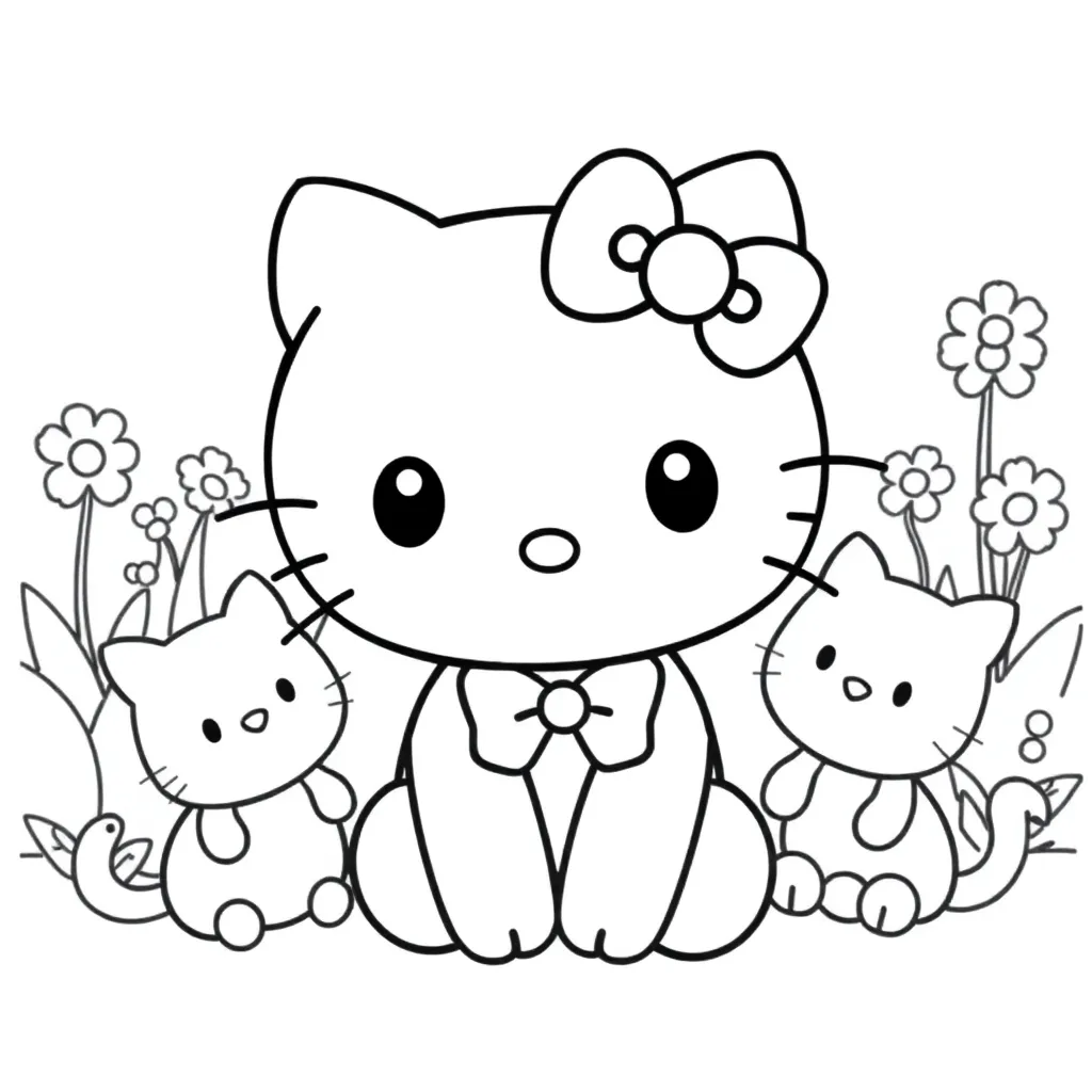 Hello Kitty coloring page