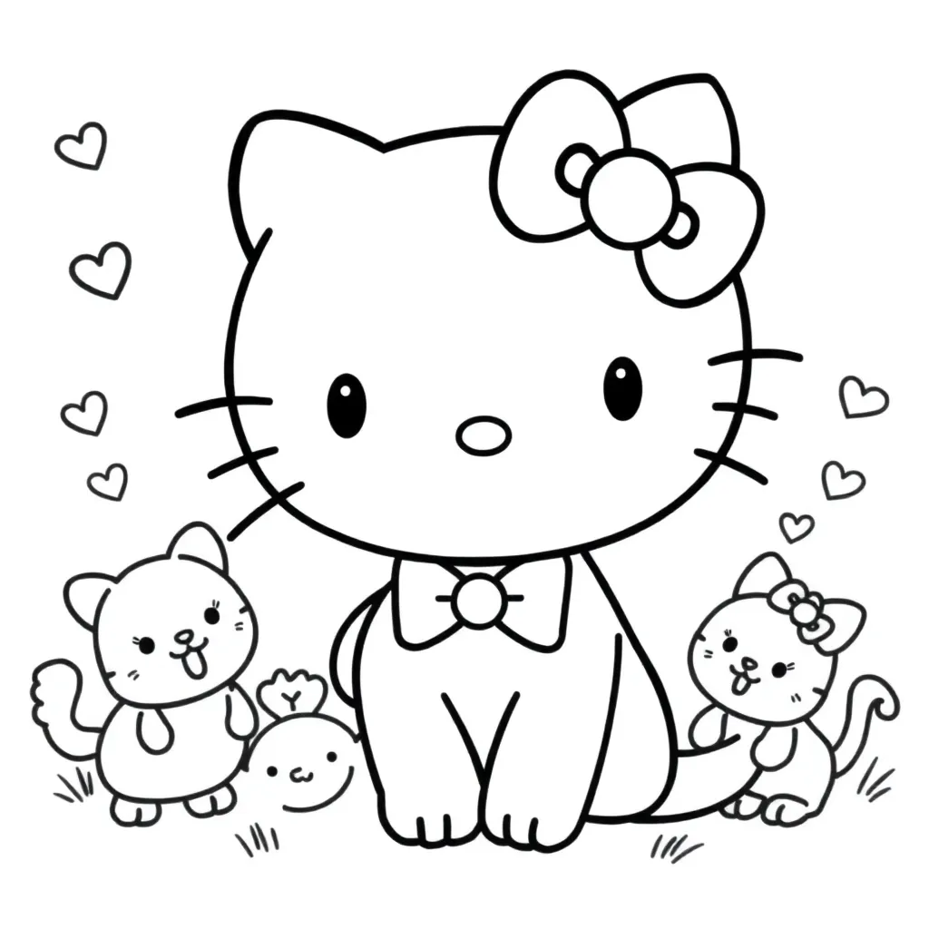 Hello Kitty coloring page