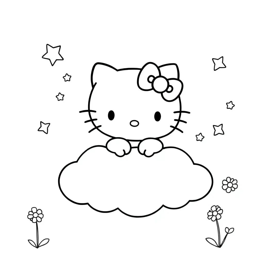 Hello Kitty coloring page