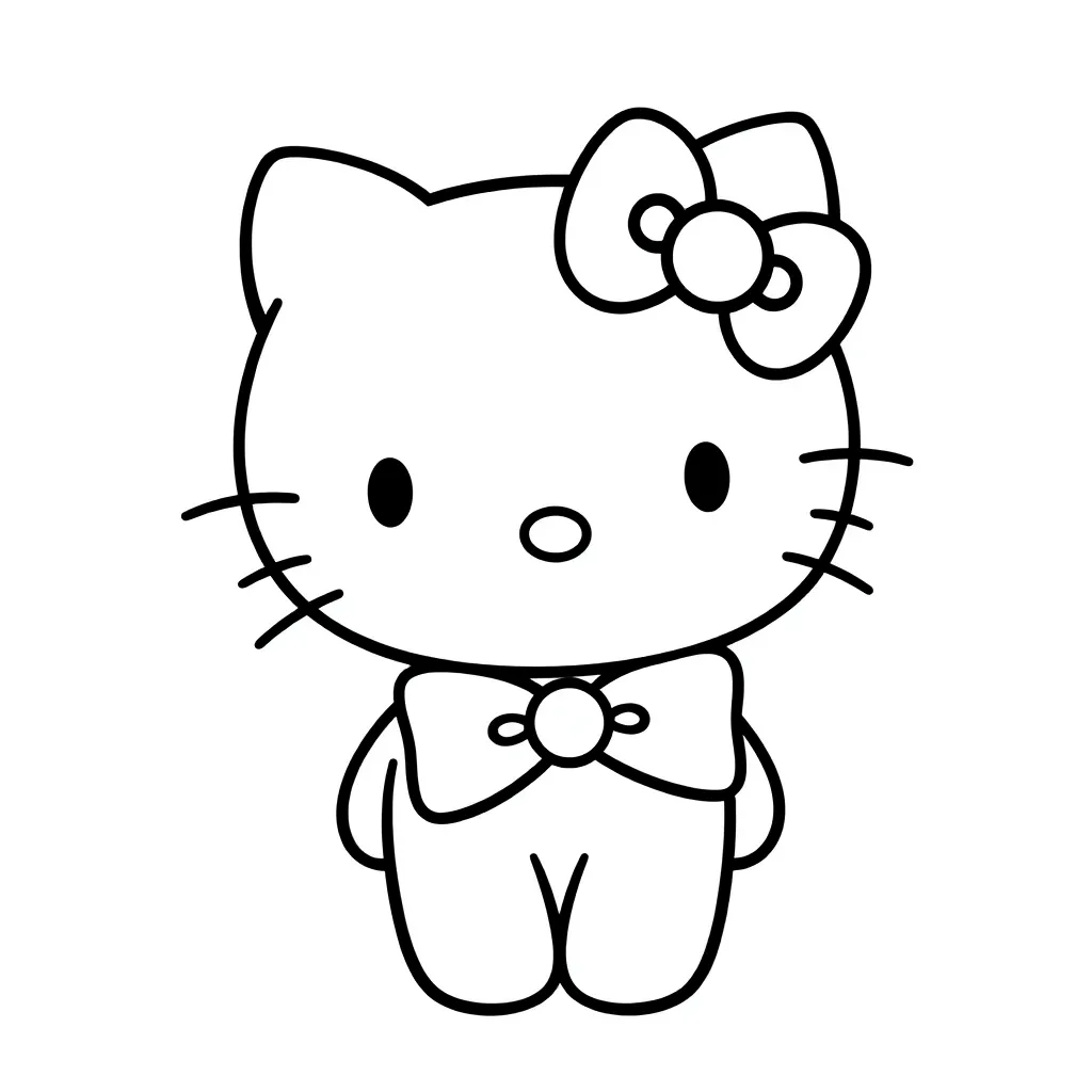 Hello Kitty coloring page