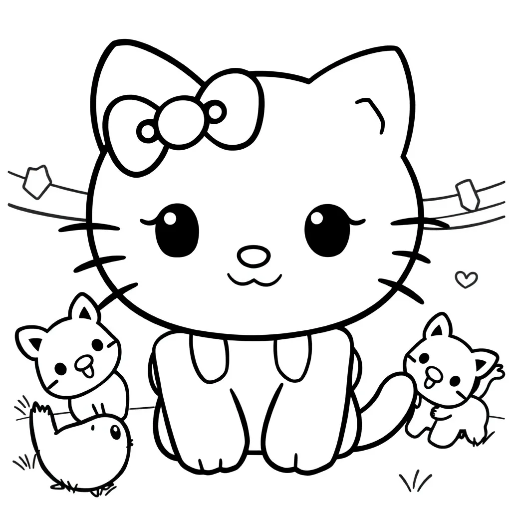 Hello Kitty coloring page