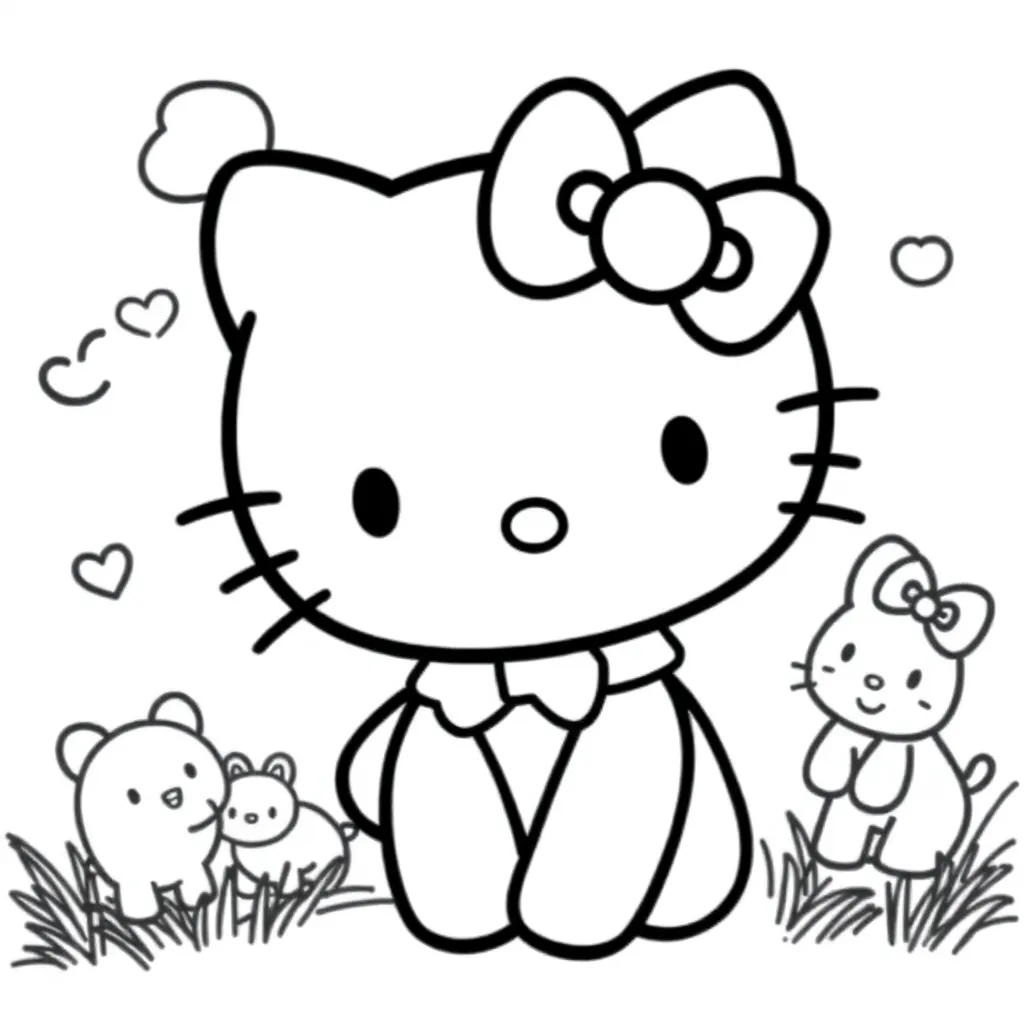 Hello Kitty coloring page