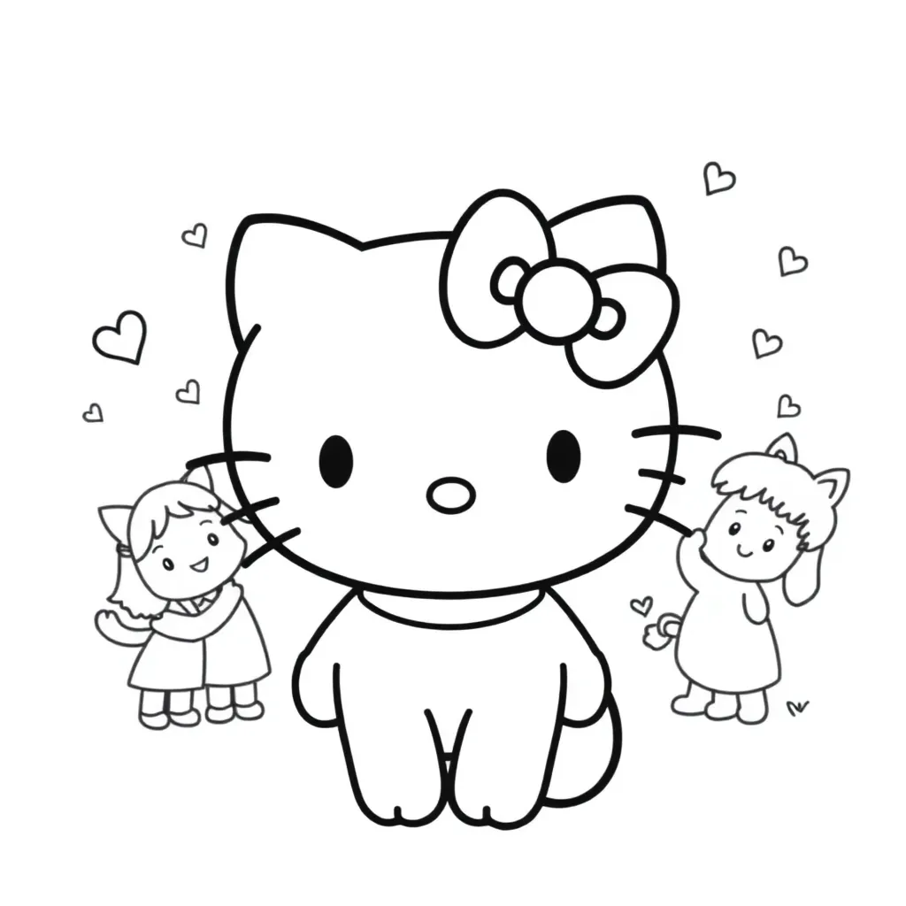Hello Kitty coloring page