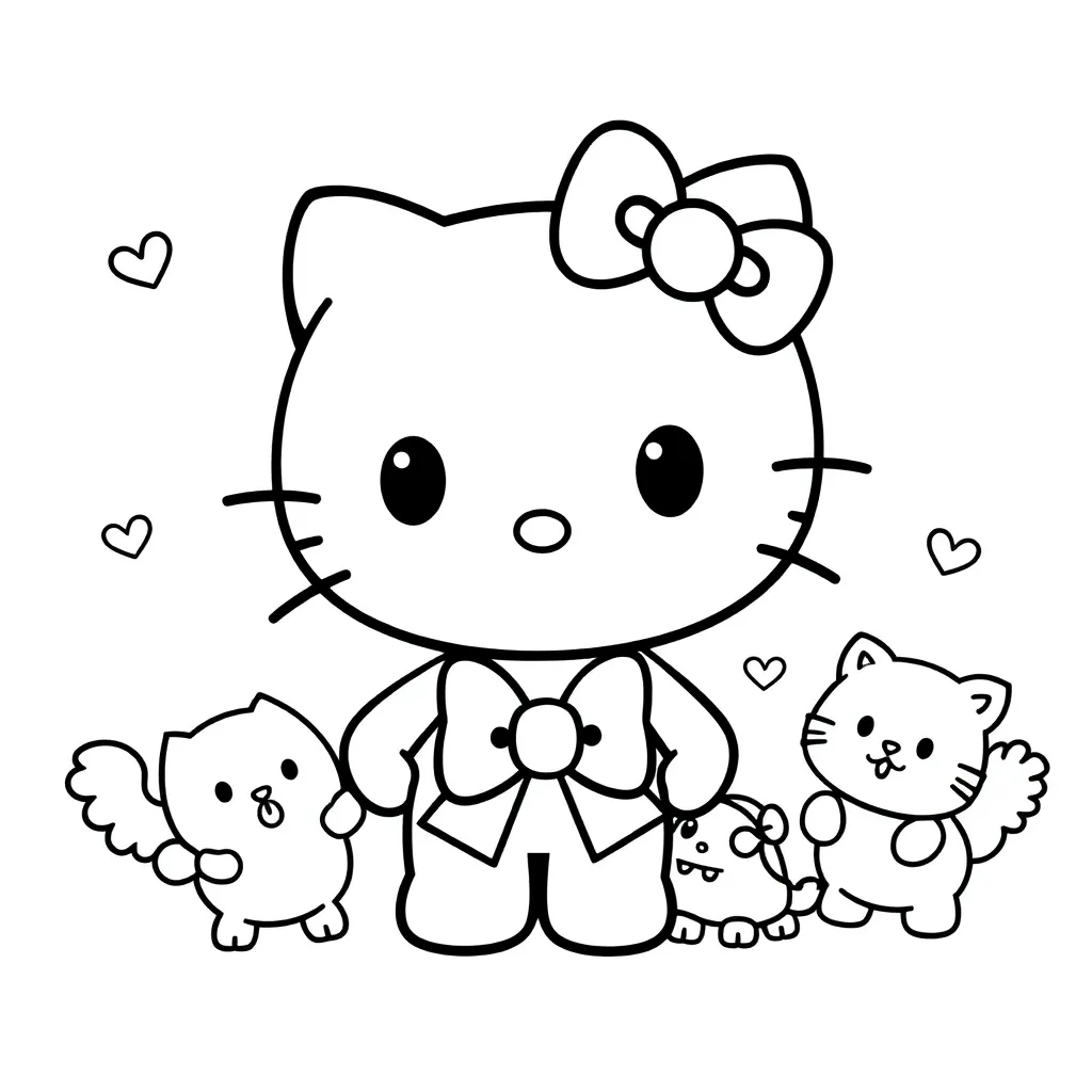 Hello Kitty coloring page