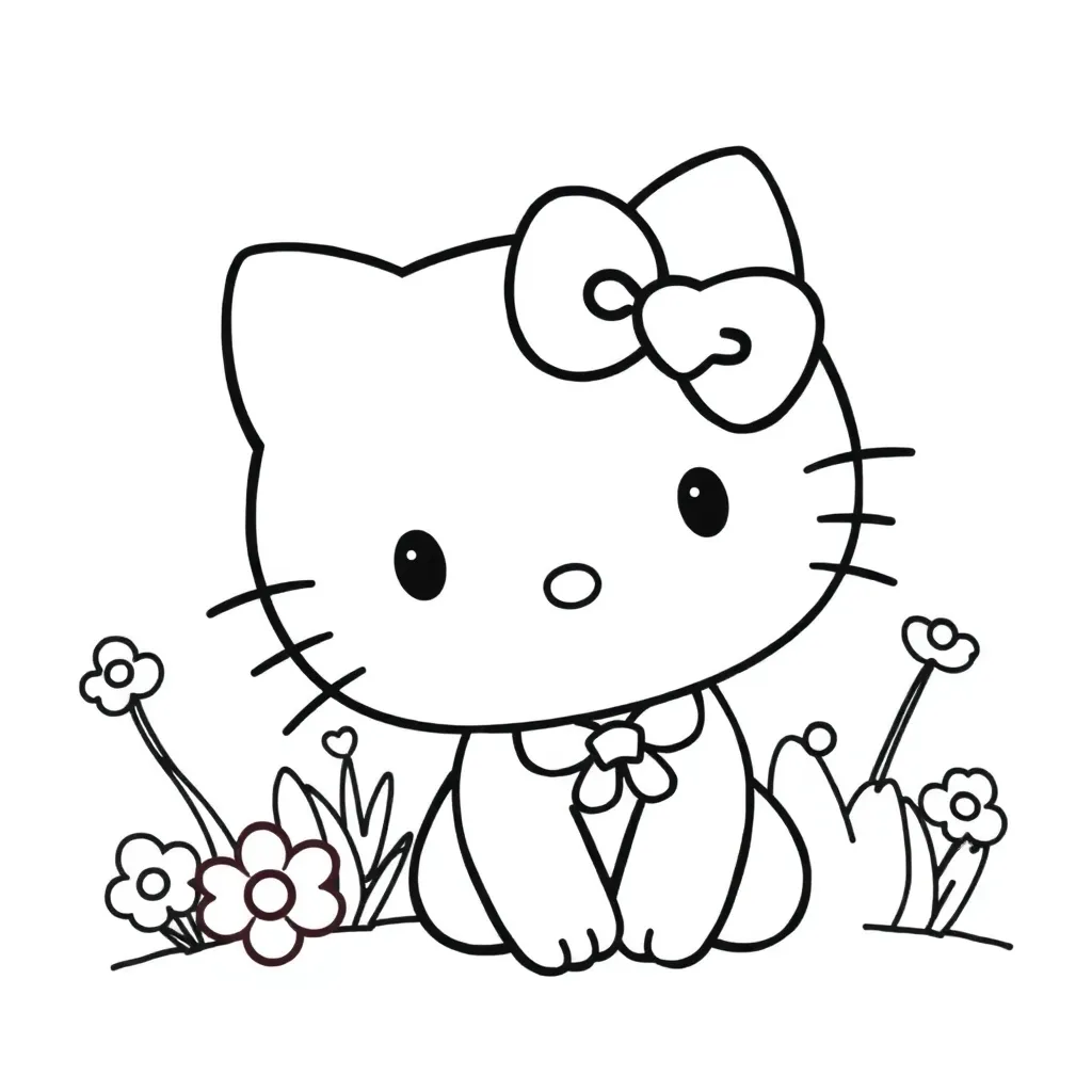 Hello Kitty coloring page