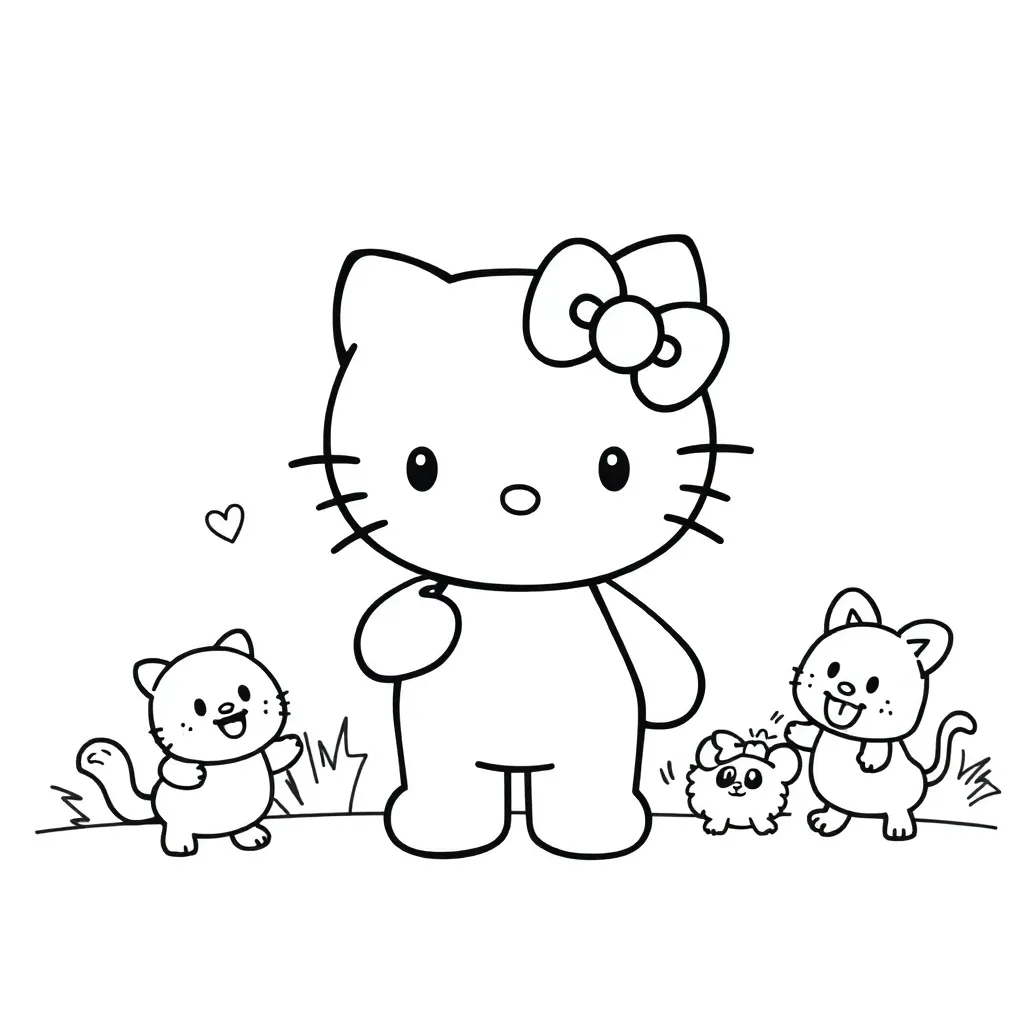 Hello Kitty coloring page