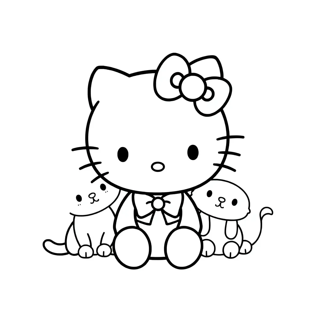 Hello Kitty coloring page