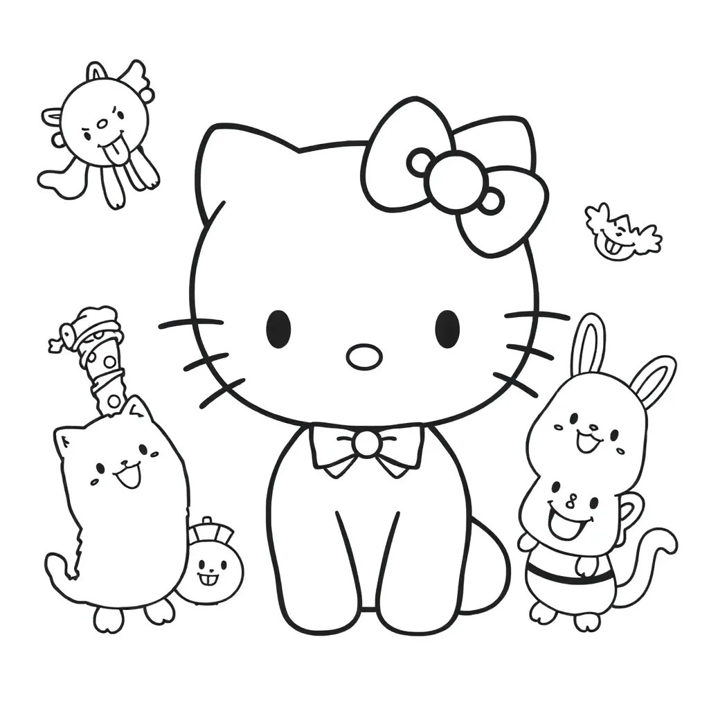Hello Kitty coloring page