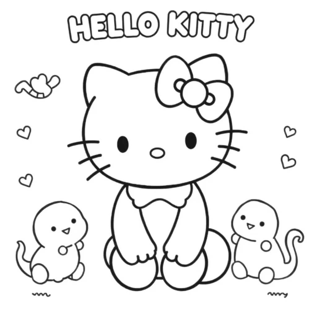 Hello Kitty coloring page