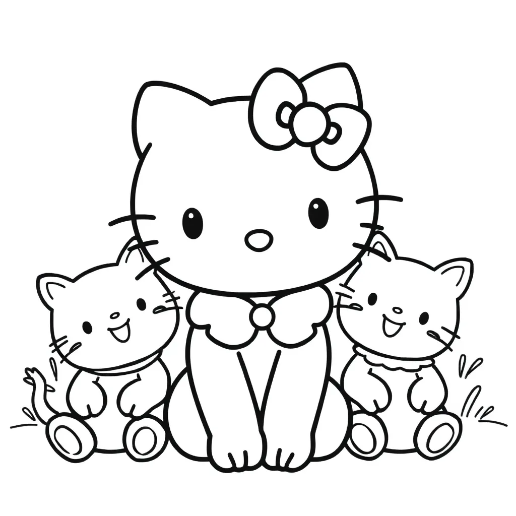 Hello Kitty coloring page