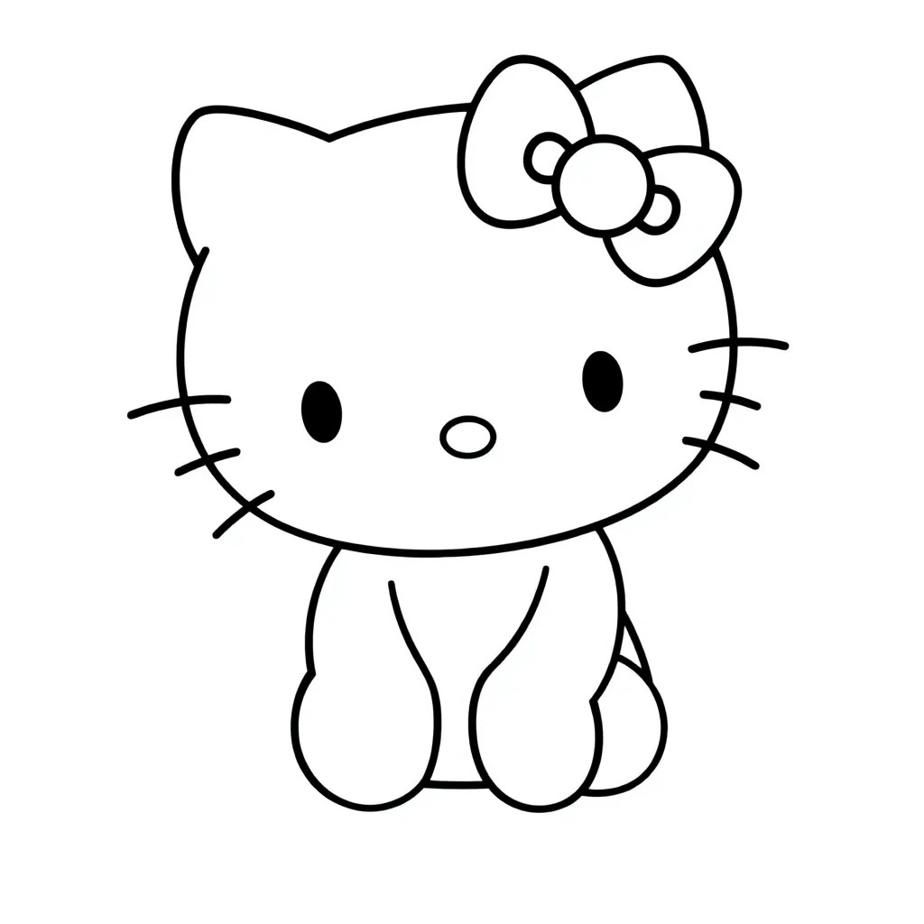 Hello Kitty coloring page