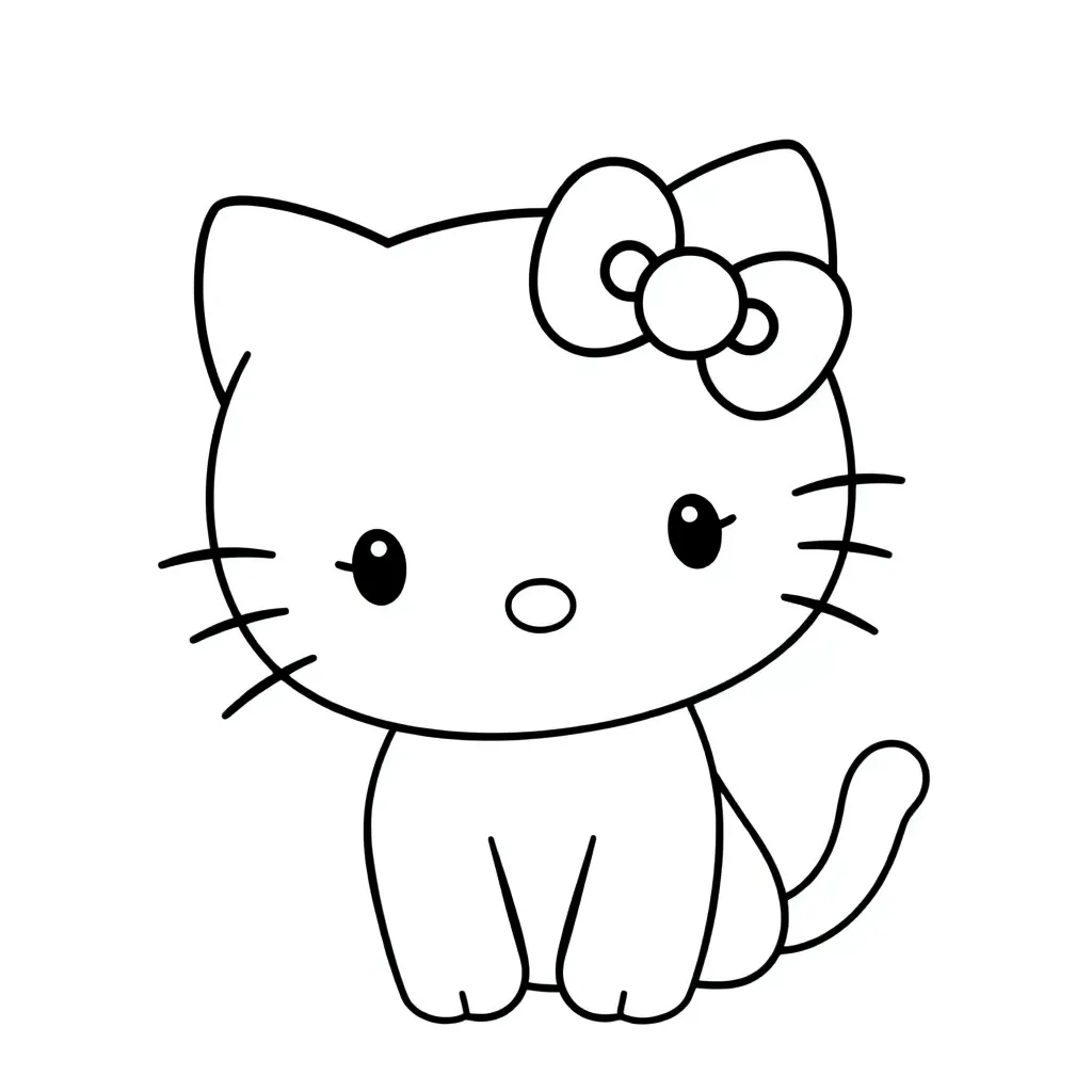 Hello Kitty coloring page