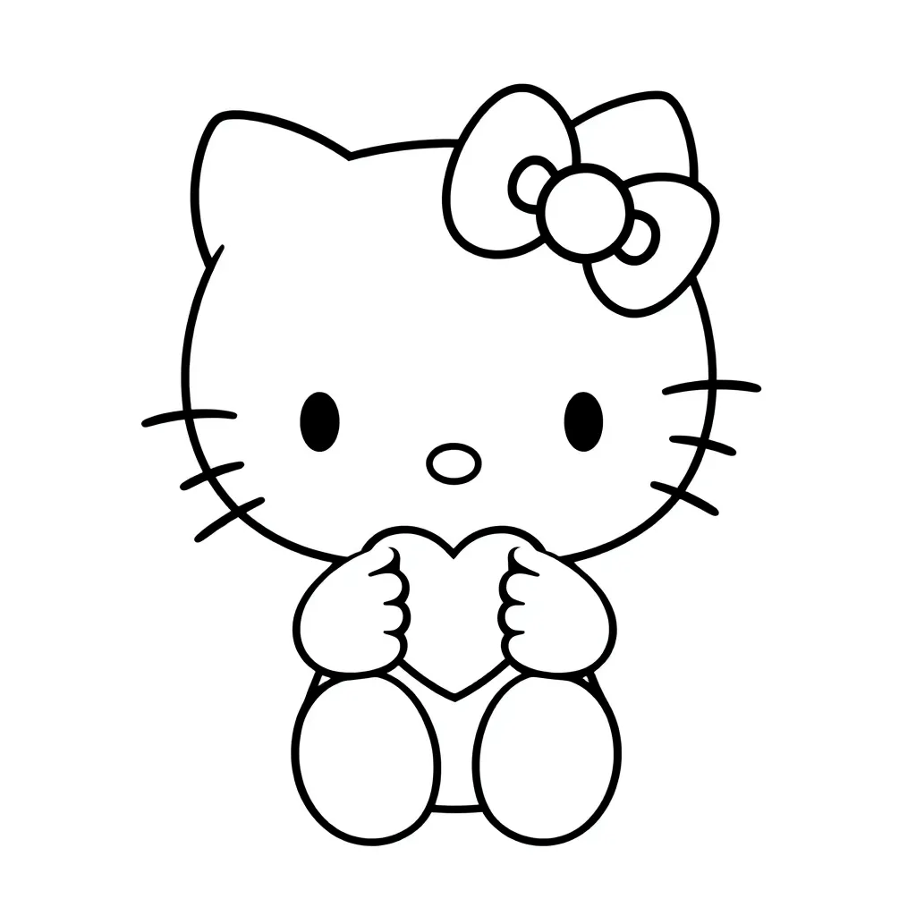 Hello Kitty coloring page
