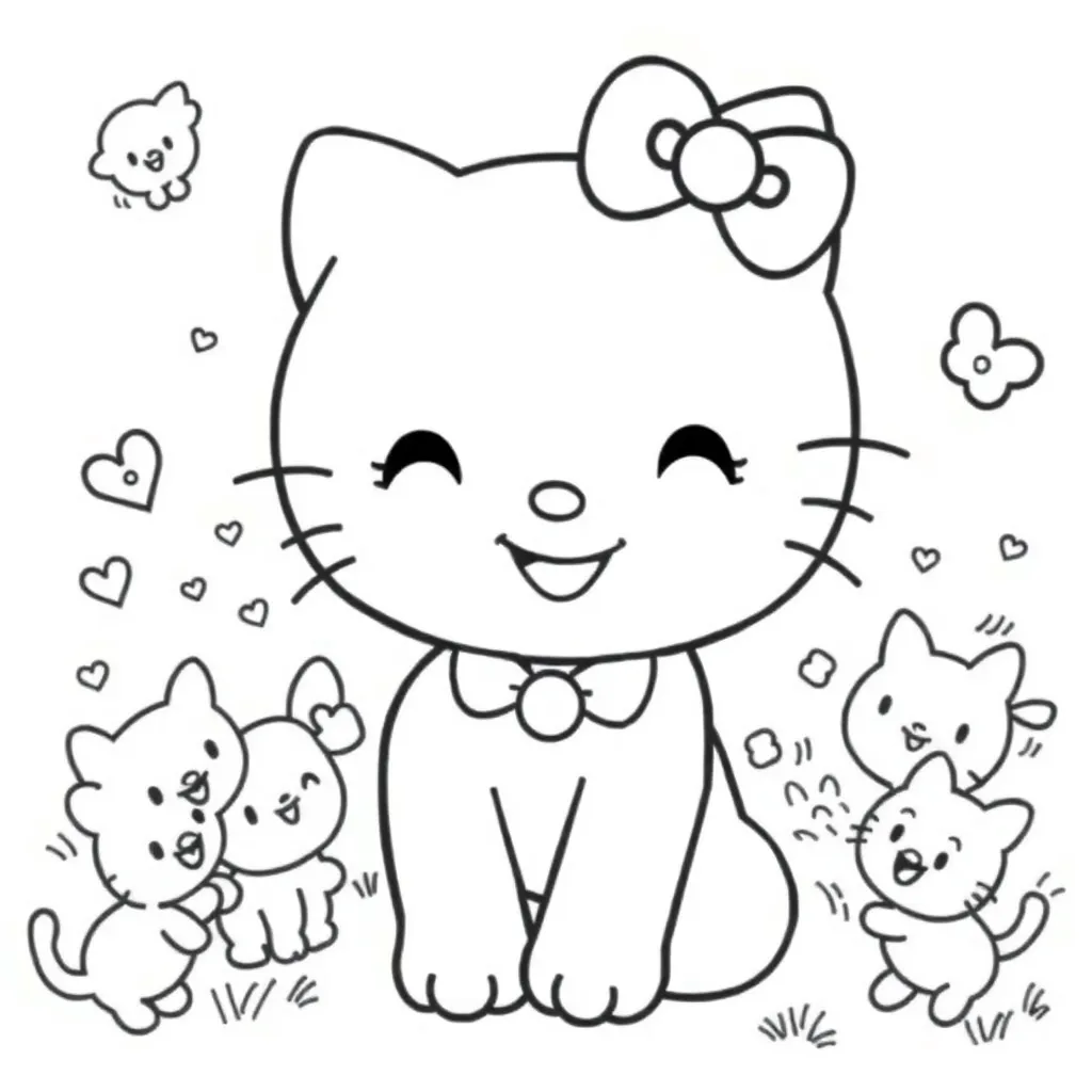Hello Kitty coloring page