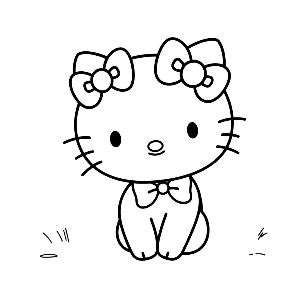Hello Kitty coloring page