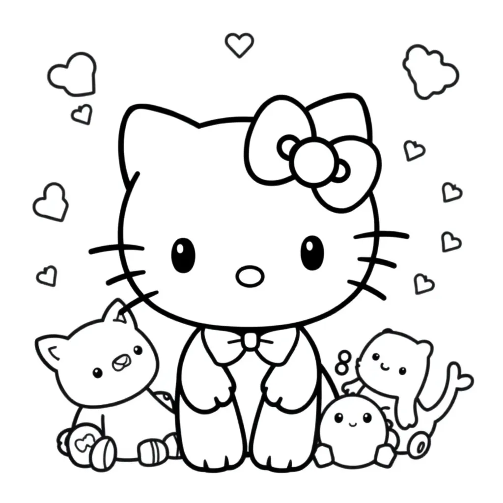 Hello Kitty coloring page