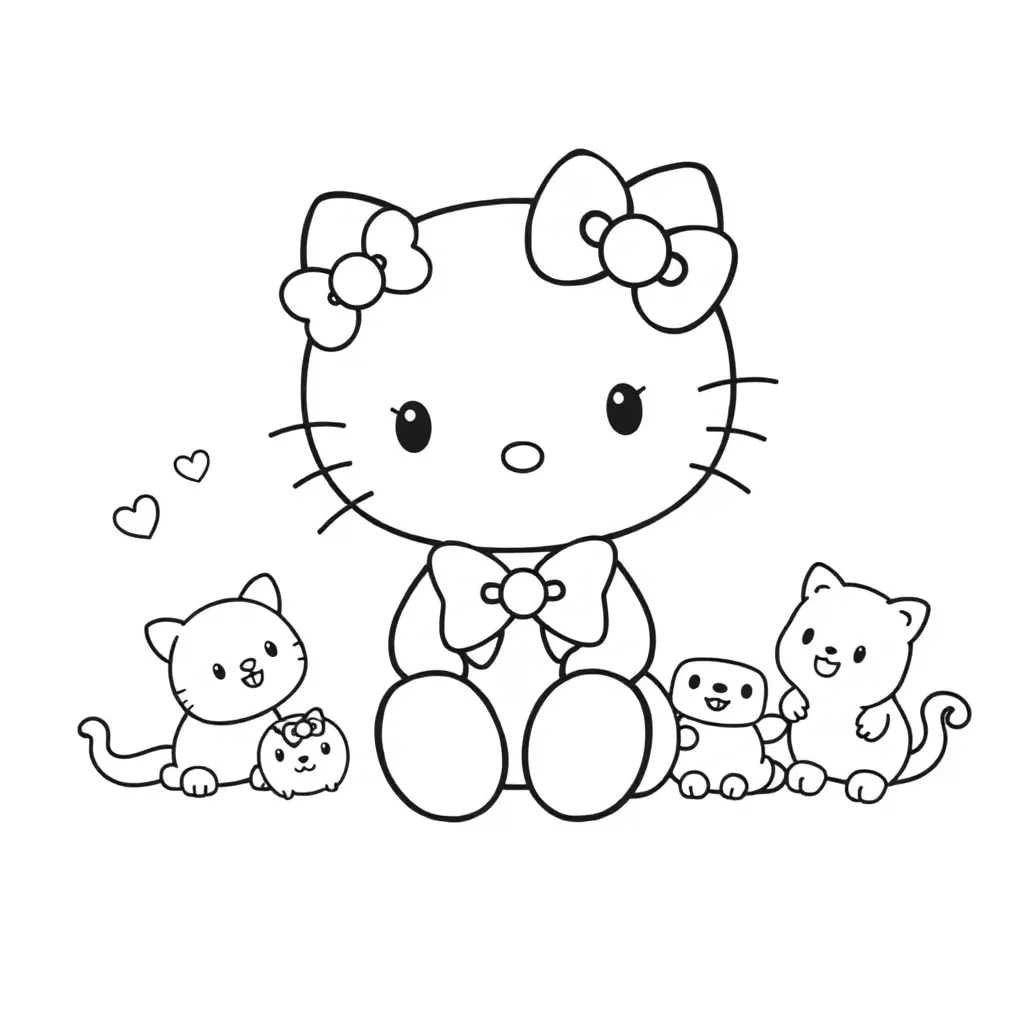 Hello Kitty coloring page