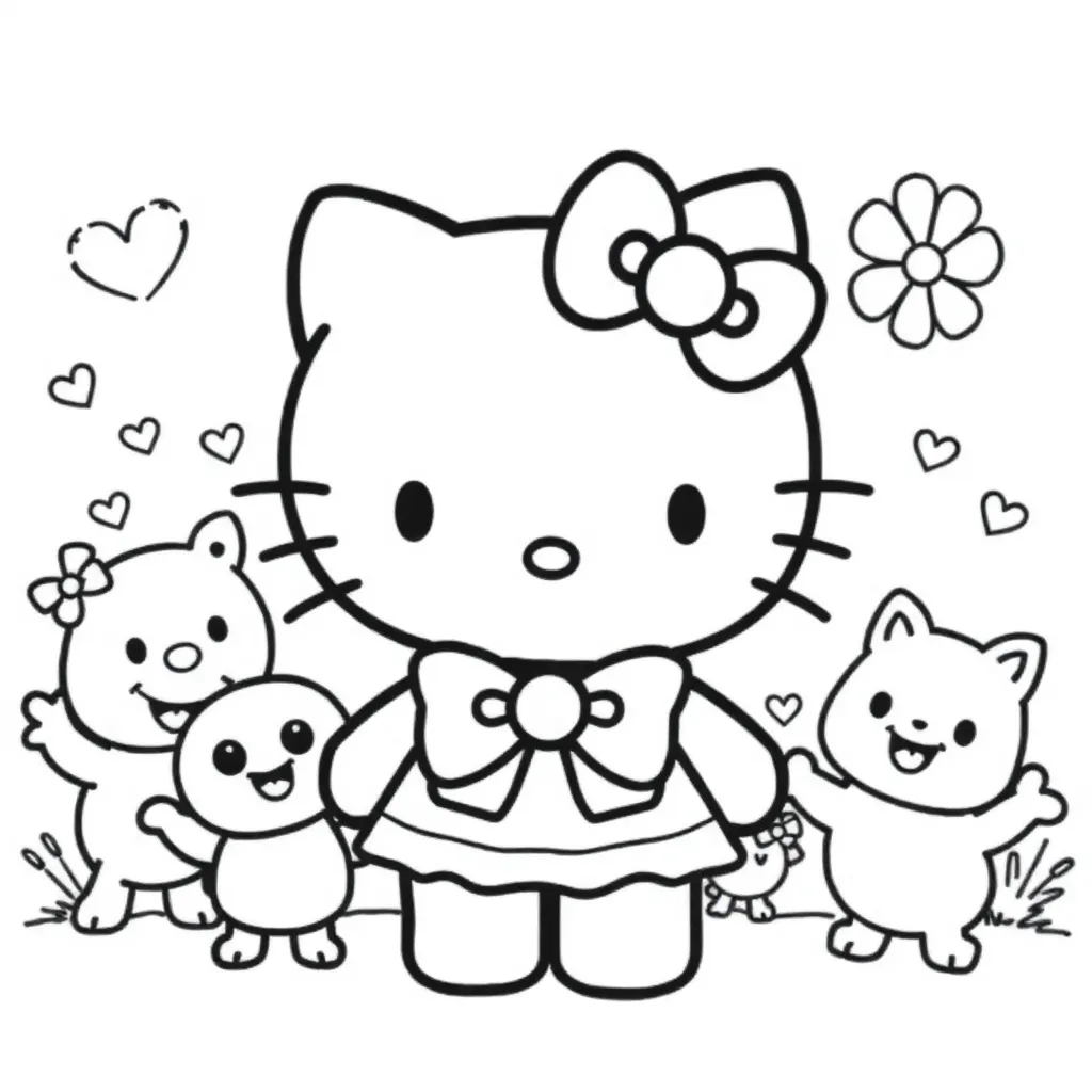 Hello Kitty coloring page