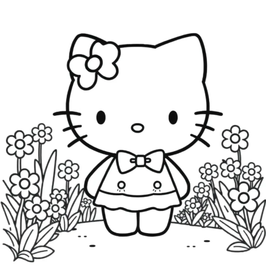 Hello Kitty coloring page
