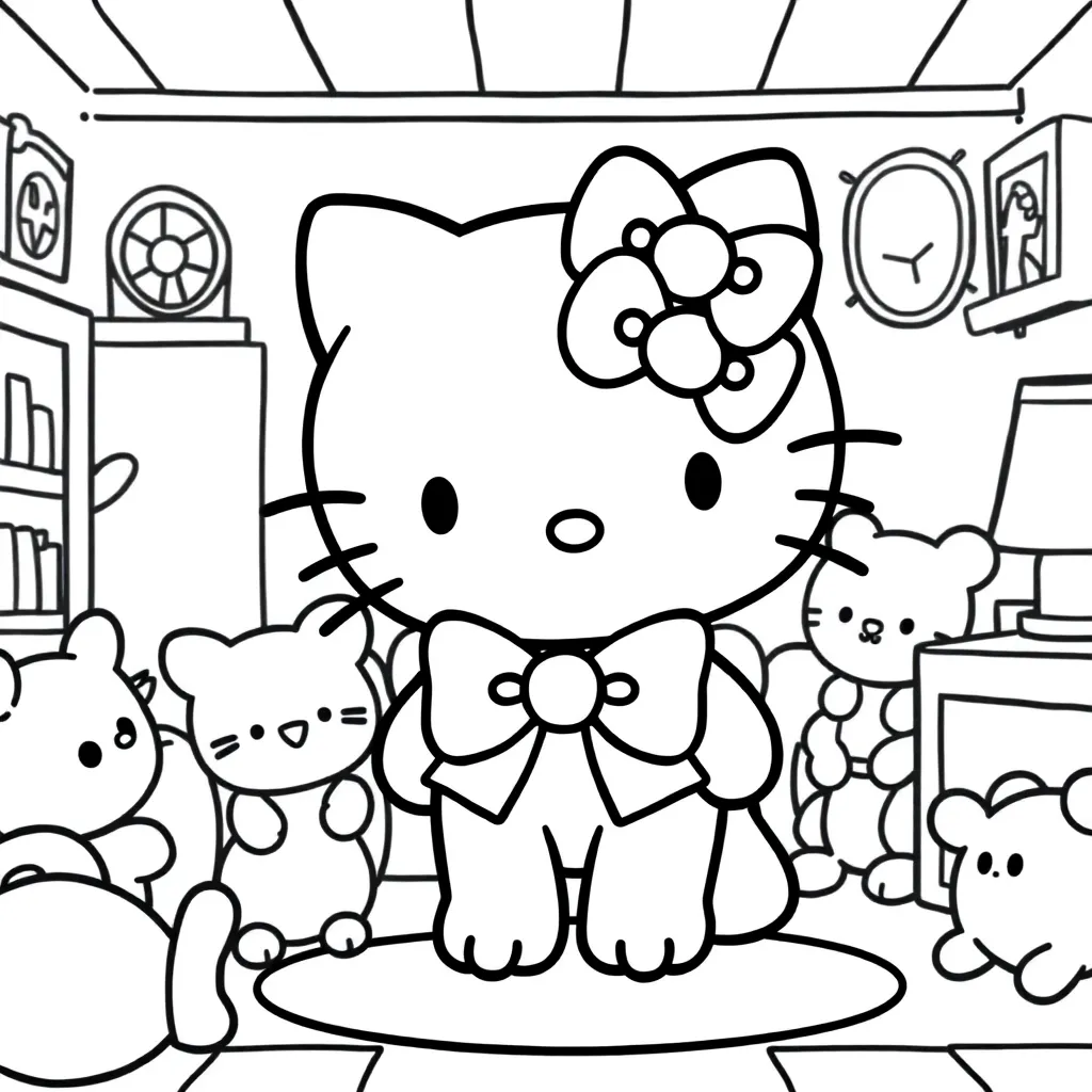 Hello Kitty coloring page