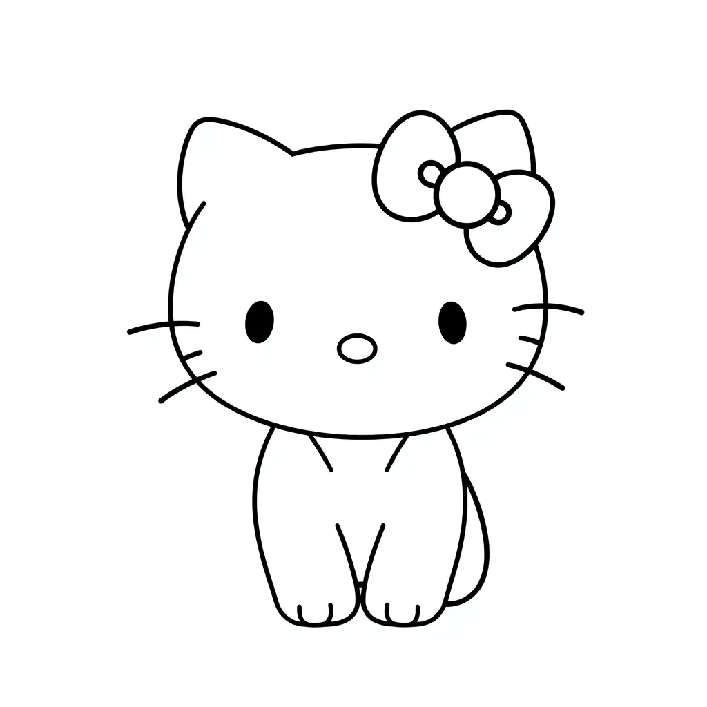 Hello Kitty coloring page