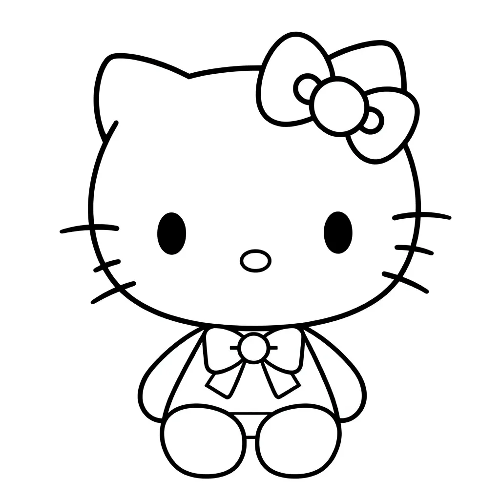 Hello Kitty coloring page