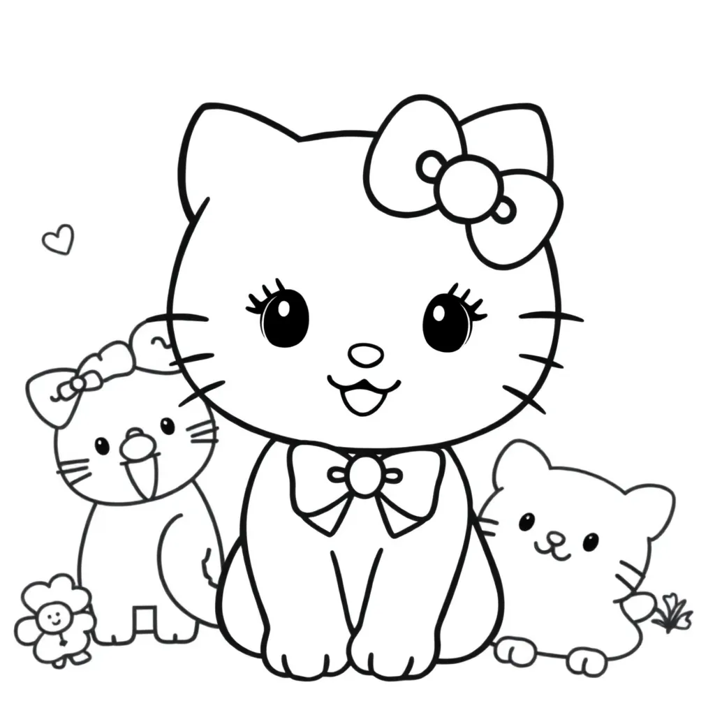 Hello Kitty coloring page