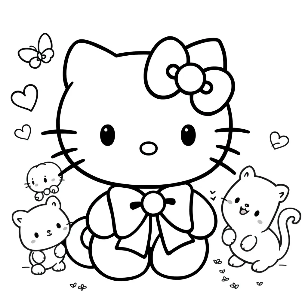 Hello Kitty coloring page