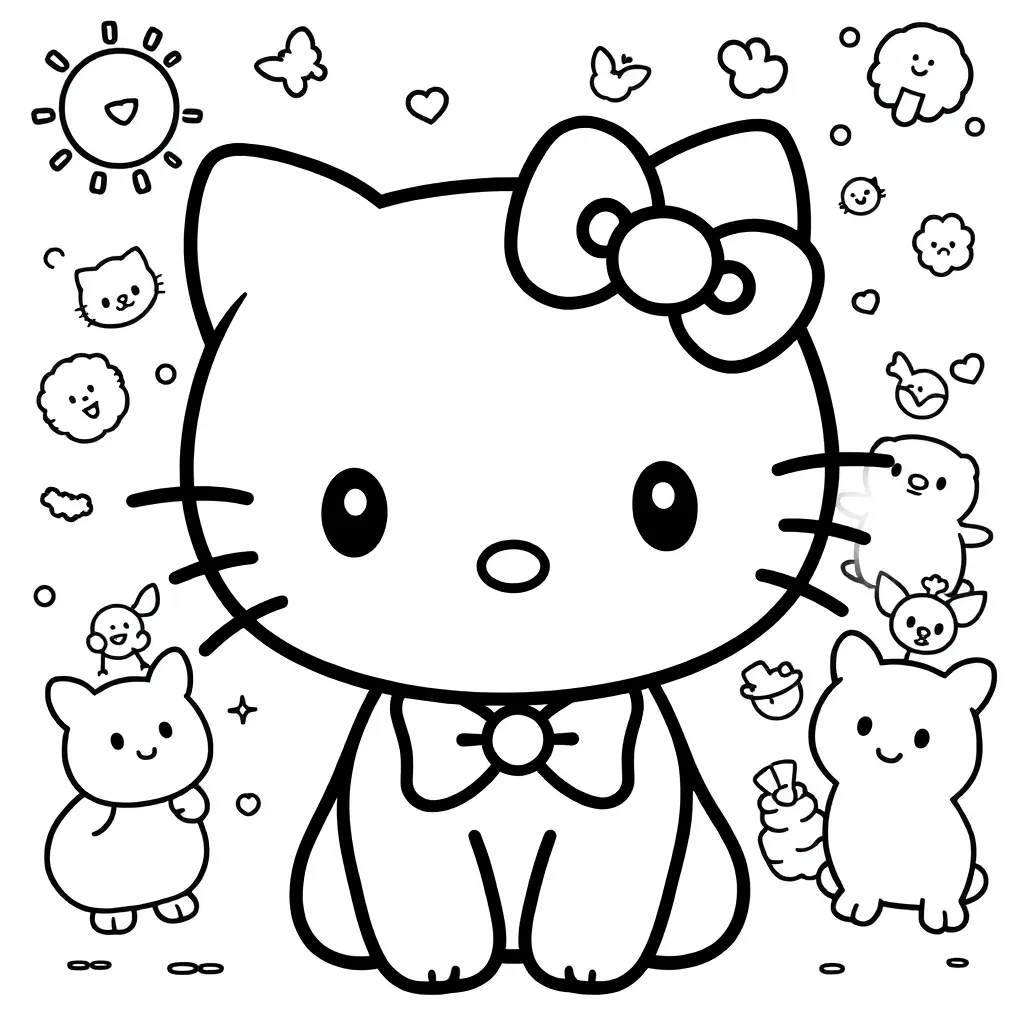 Hello Kitty coloring page
