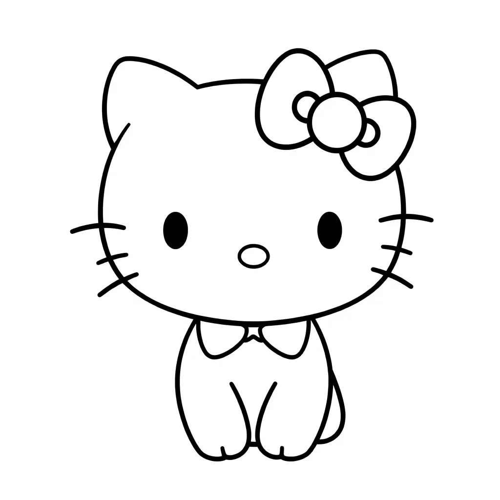 Hello Kitty coloring page