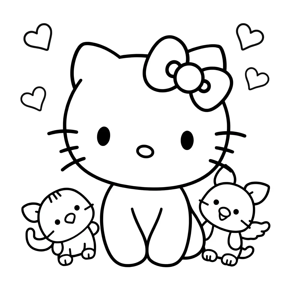 Hello Kitty coloring page