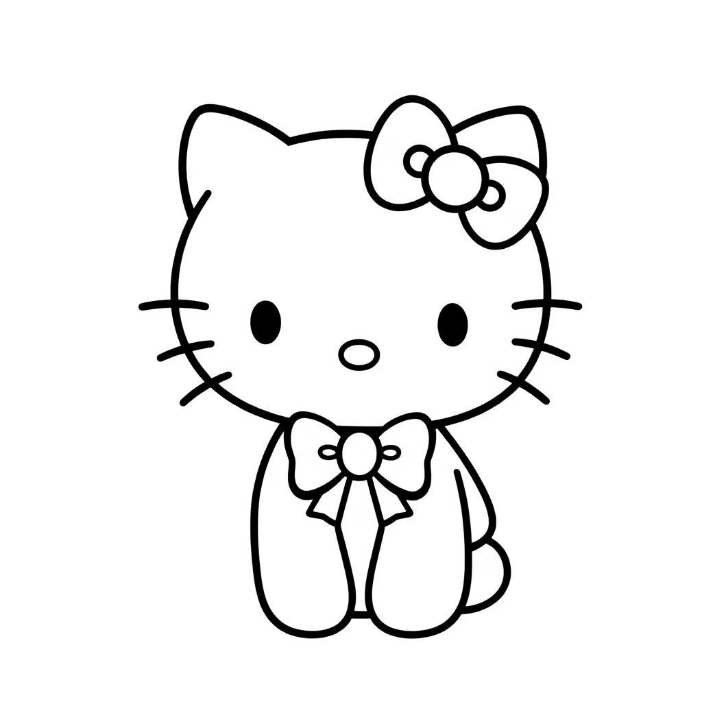 Hello Kitty coloring page