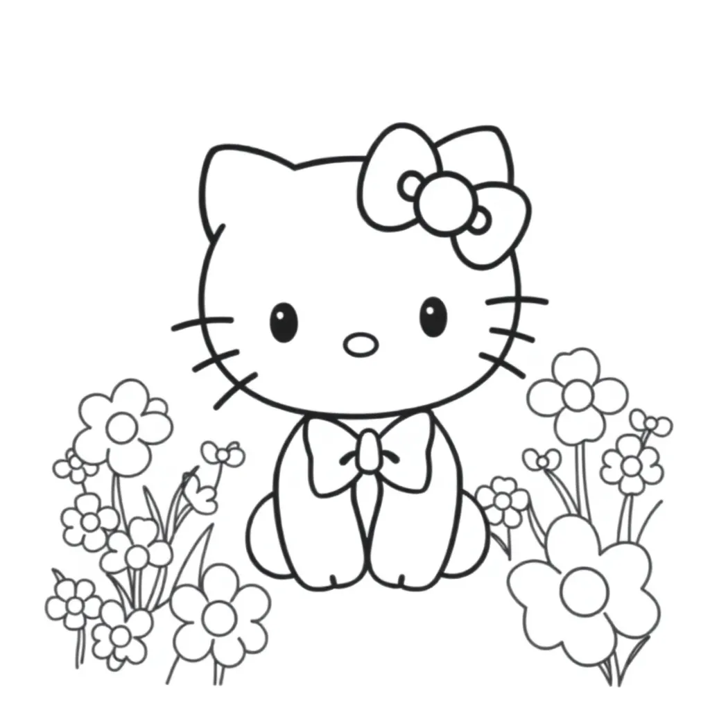 Hello Kitty coloring page