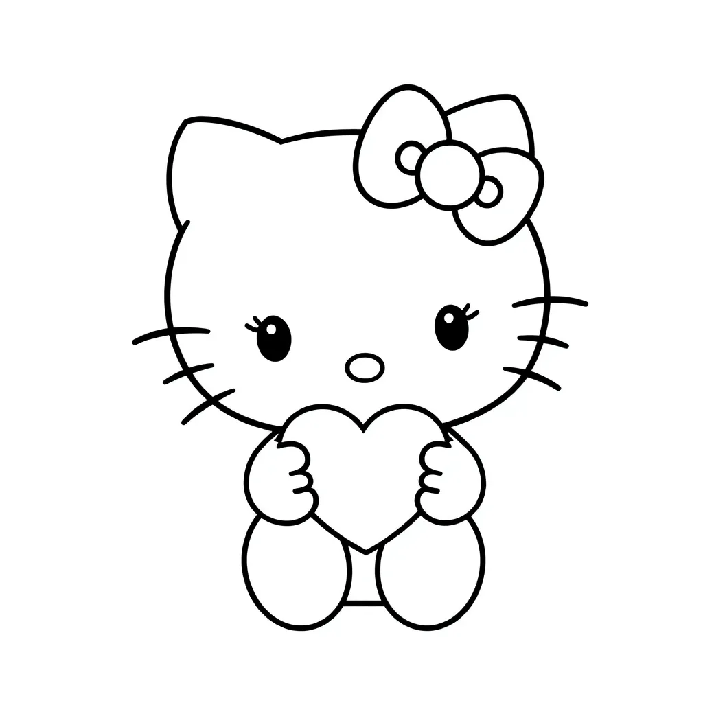 Hello Kitty coloring page