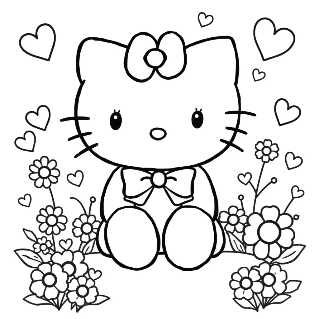 Hello Kitty coloring page