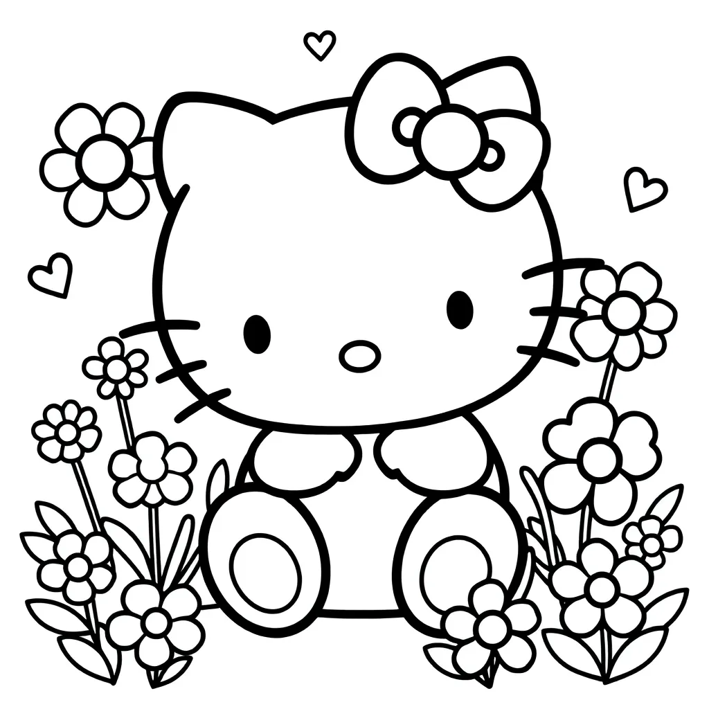 Hello Kitty coloring page