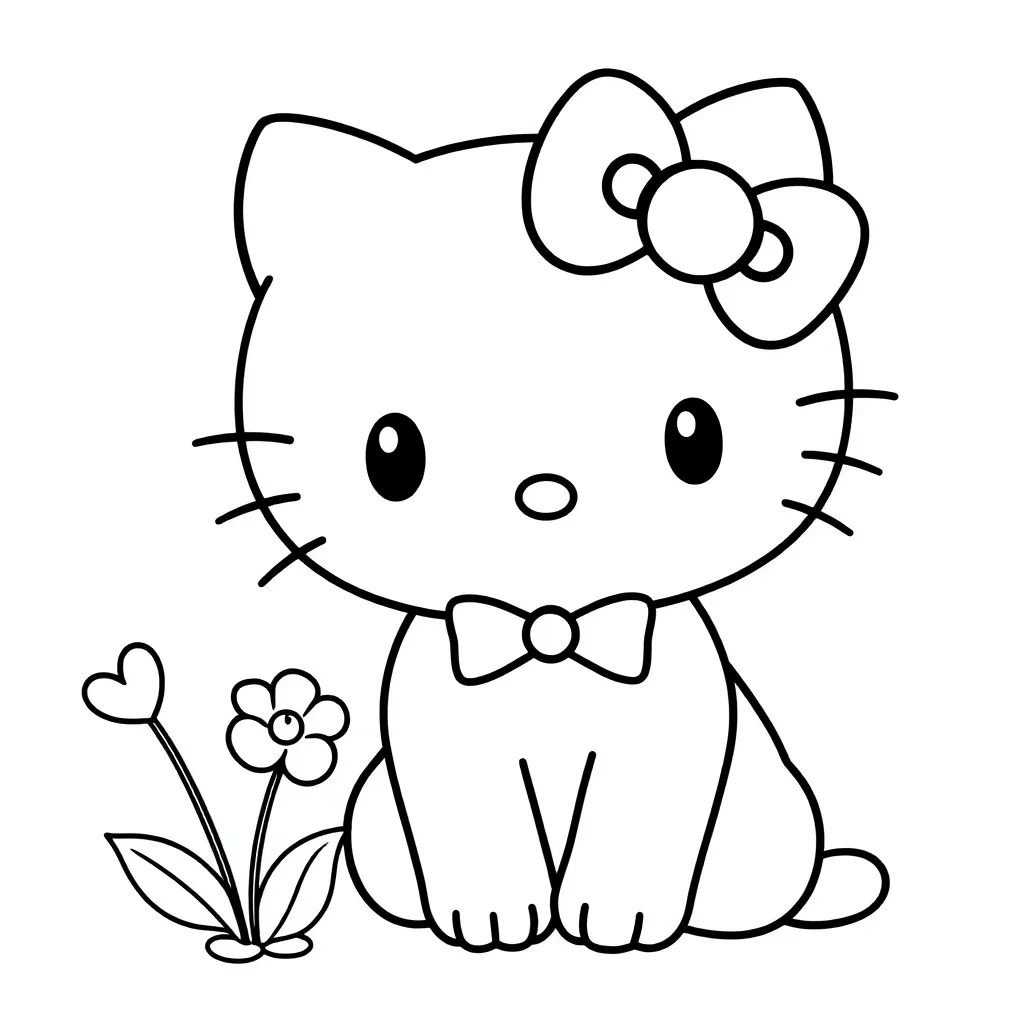 Hello Kitty coloring page