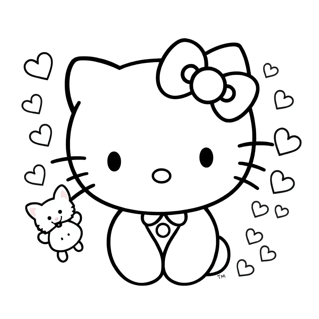 Hello Kitty coloring page