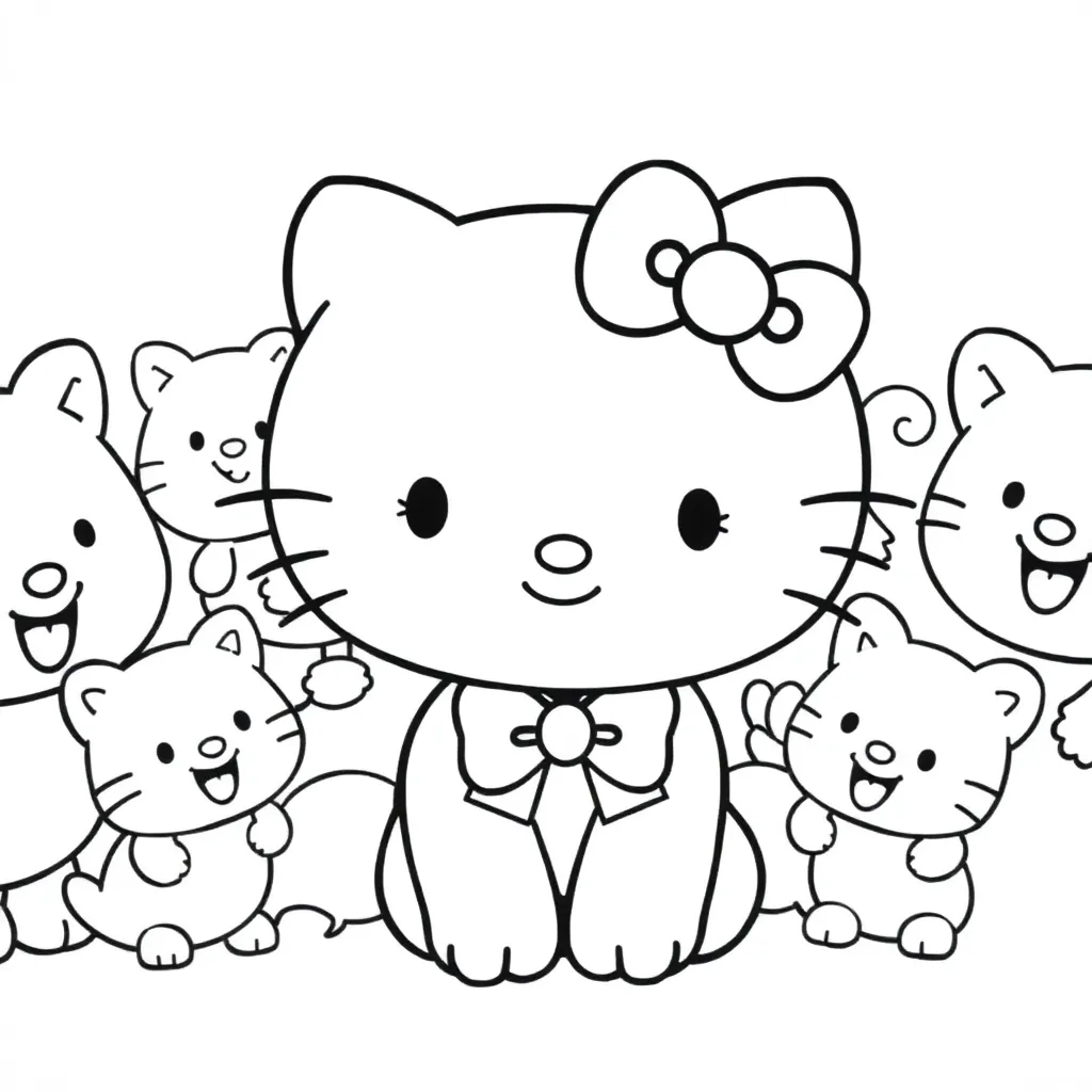 Hello Kitty coloring page