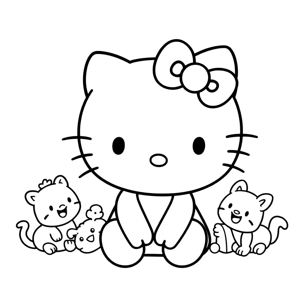 Hello Kitty coloring page