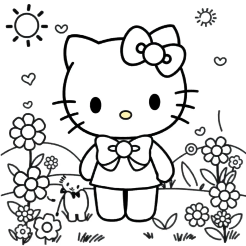 Hello Kitty coloring page