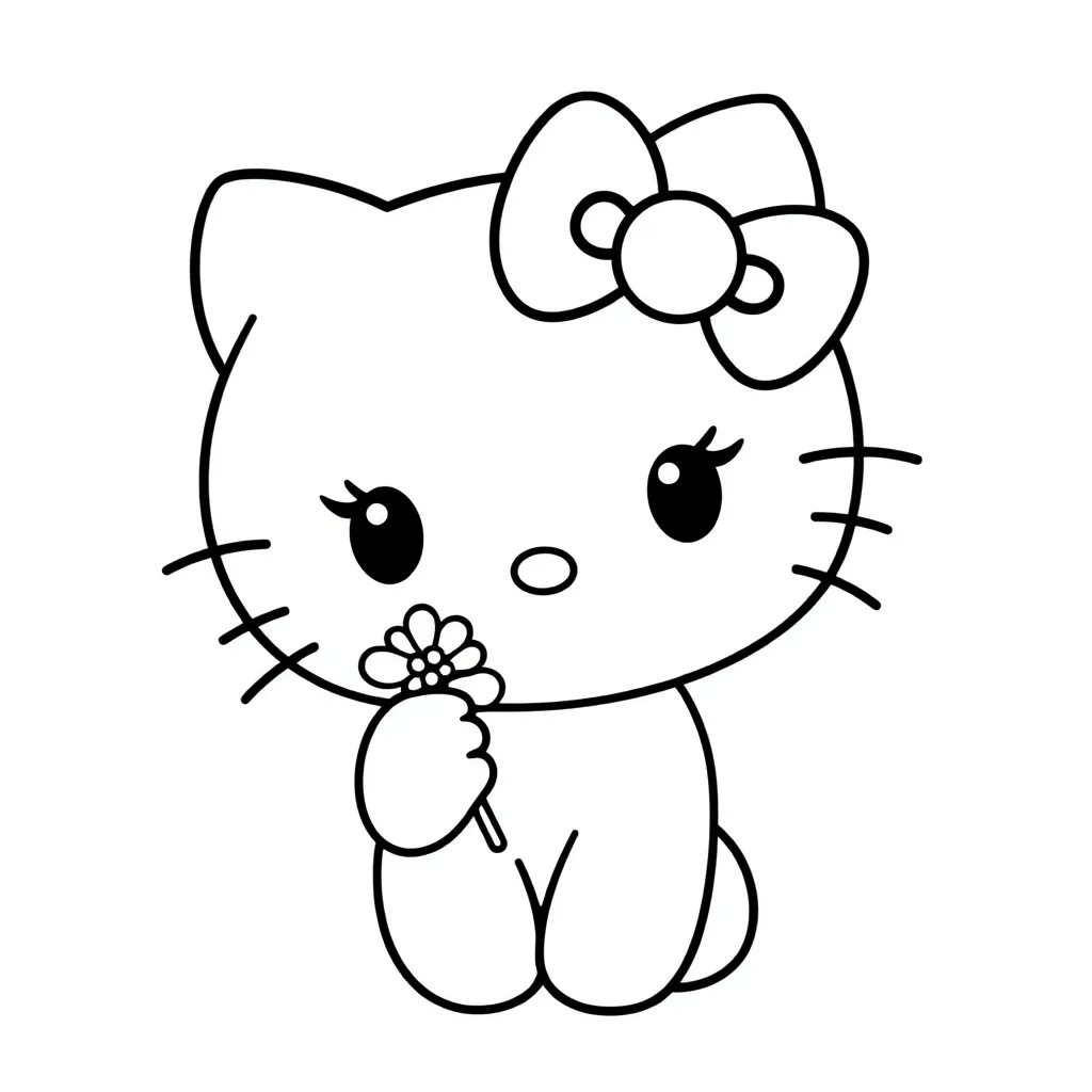 Hello Kitty coloring page