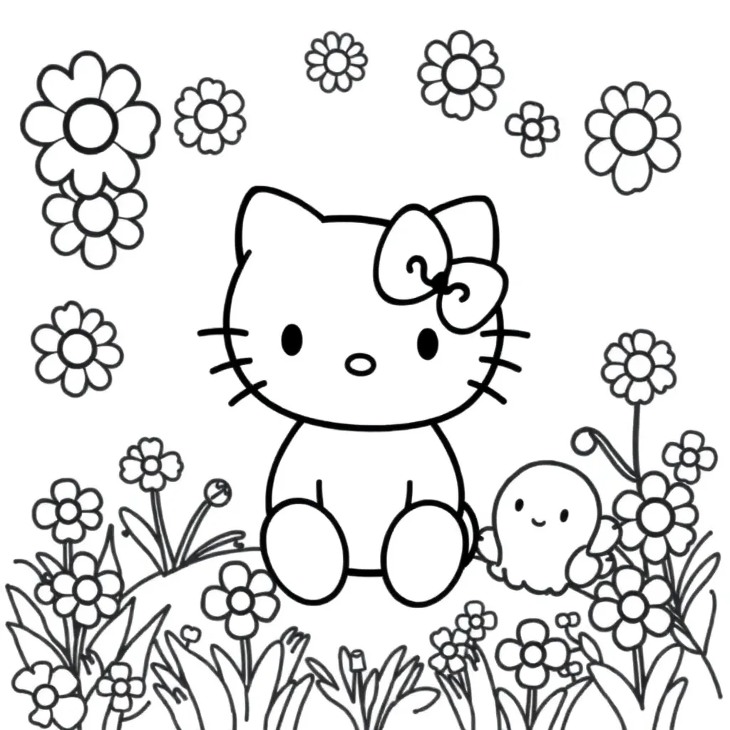 Hello Kitty coloring page