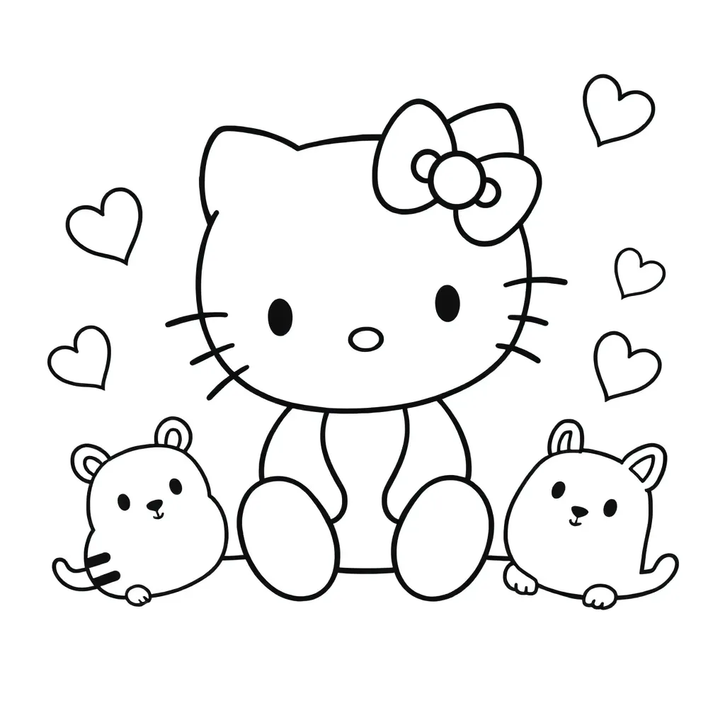 Hello Kitty coloring page