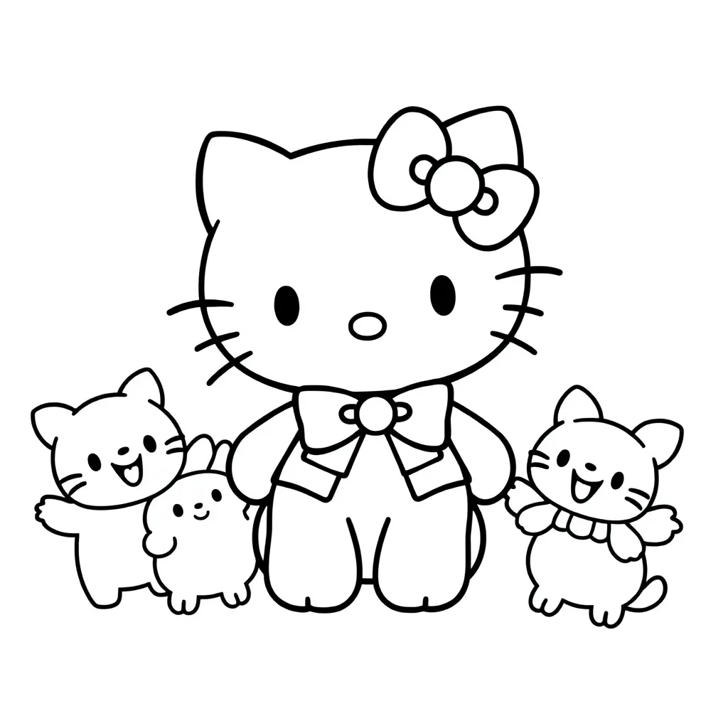 Hello Kitty coloring page