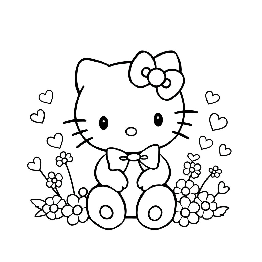 Hello Kitty coloring page