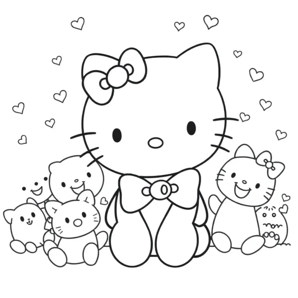 Hello Kitty coloring page